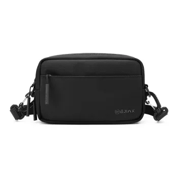 BJIAX Nylon Crossbody Bag Small Size Men's Black, Small/Black, Large Size