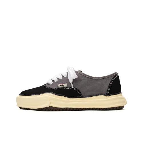 MIHARA YASUHIRO Baker Canvas Shoes Unisex Black Gray Color