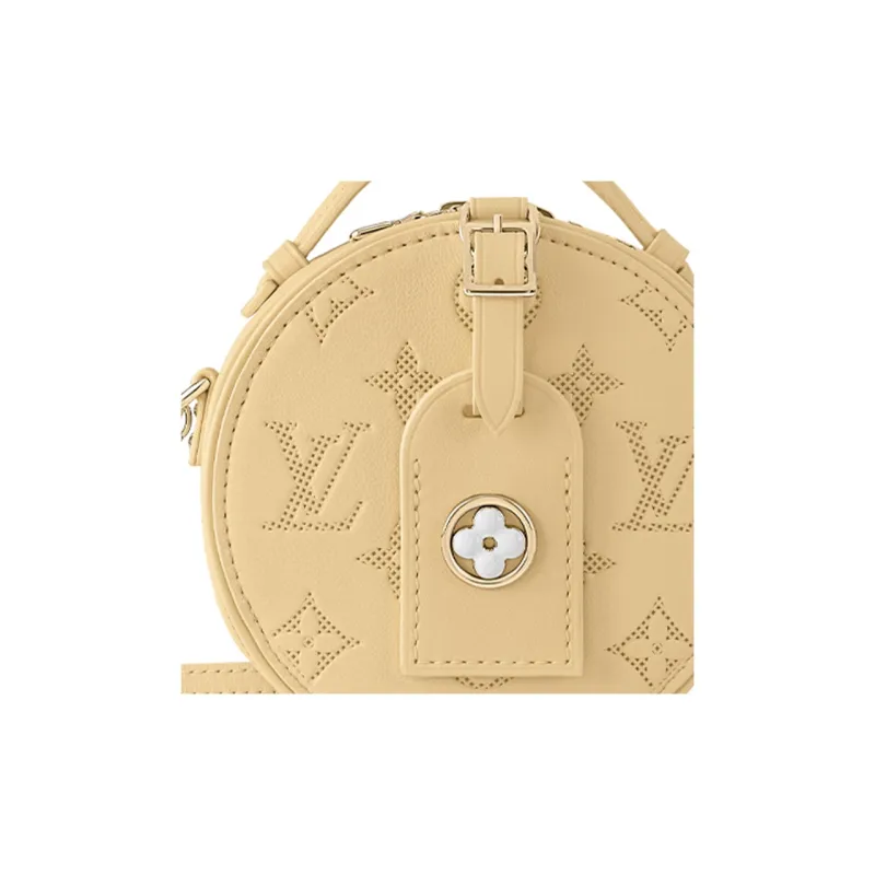 LOUIS VUITTON Cow Leather Handbag Shoulder Bag Crossbody Bag Mini Women's Khaki-3