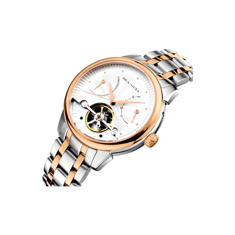 Sea-Gull Automatic Mechanical Movement Steel Strap Watch Men's Watches White Dial-1