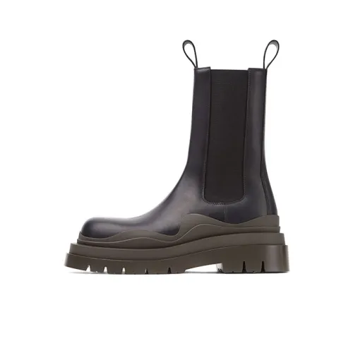 Bottega Veneta Tire Boot High Black Camping