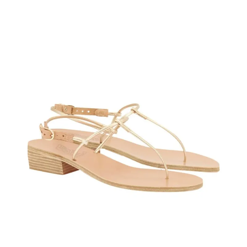 ANCIENT GREEK SANDALS Katerina Heel Stylish Sandals Women's Platinum-2