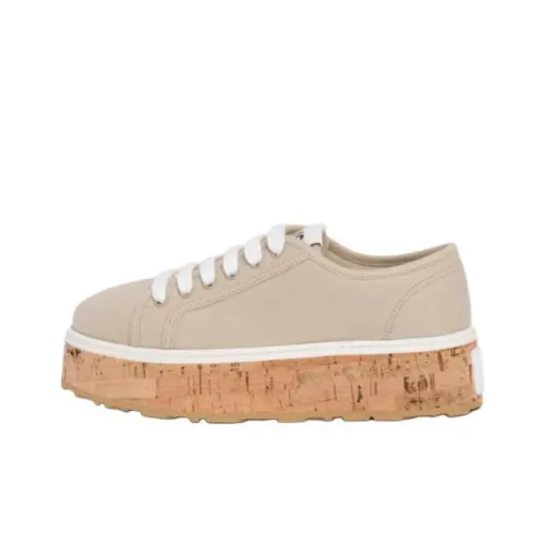 MIU MIU Low-Top Skateboard Shoes Women's Beige