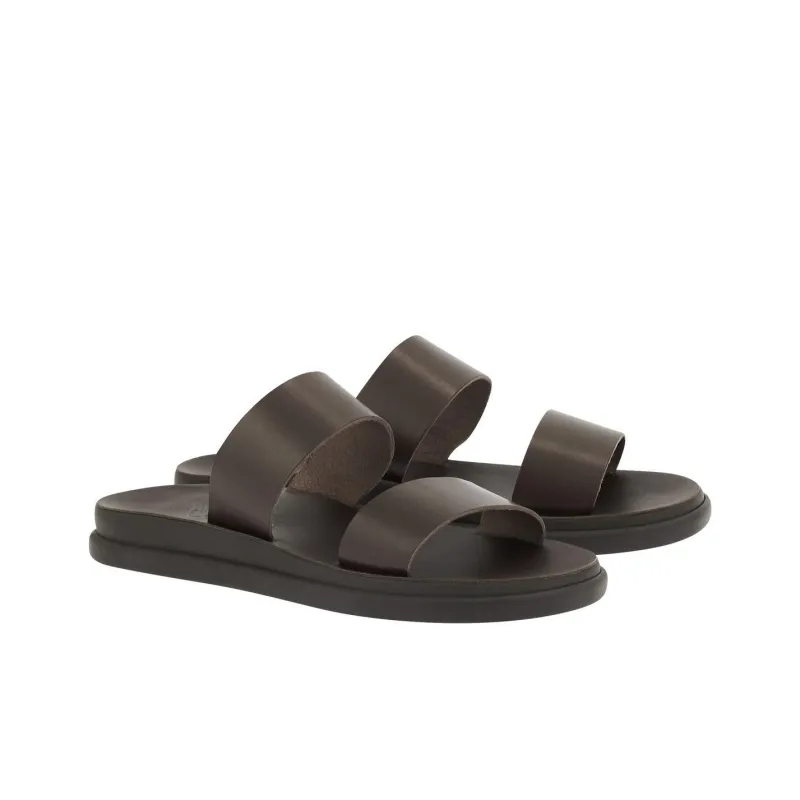 ANCIENT GREEK SANDALS Nicos Slide Slippers Men's Brown-2