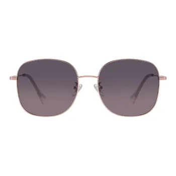 LOOK Plate And Metal Square Sunglasses Unisex
