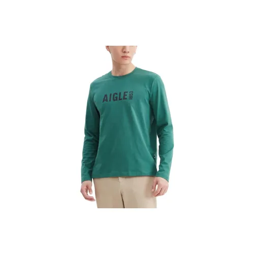 AIGLE T-Shirts Men Pine Wood Green