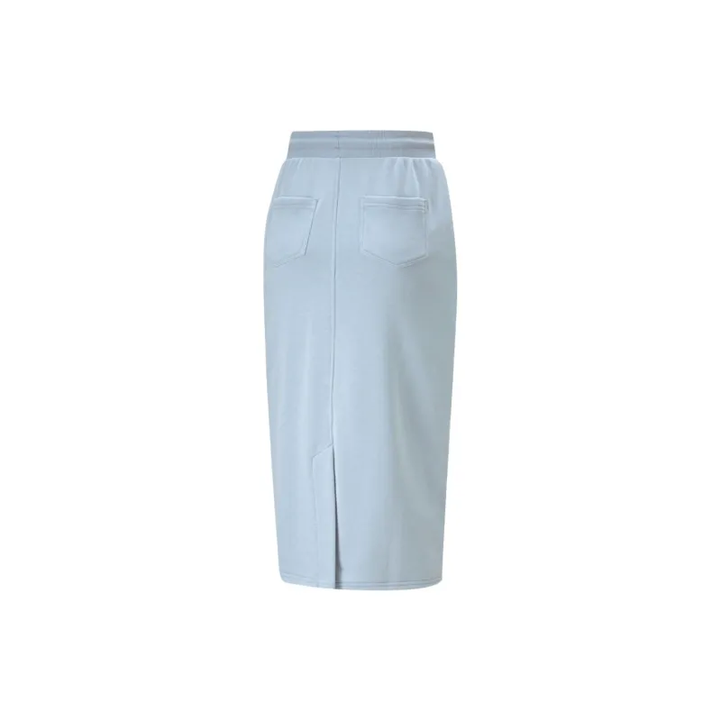 PUMA Knit Long Skirts Women's Dusty Blue-1