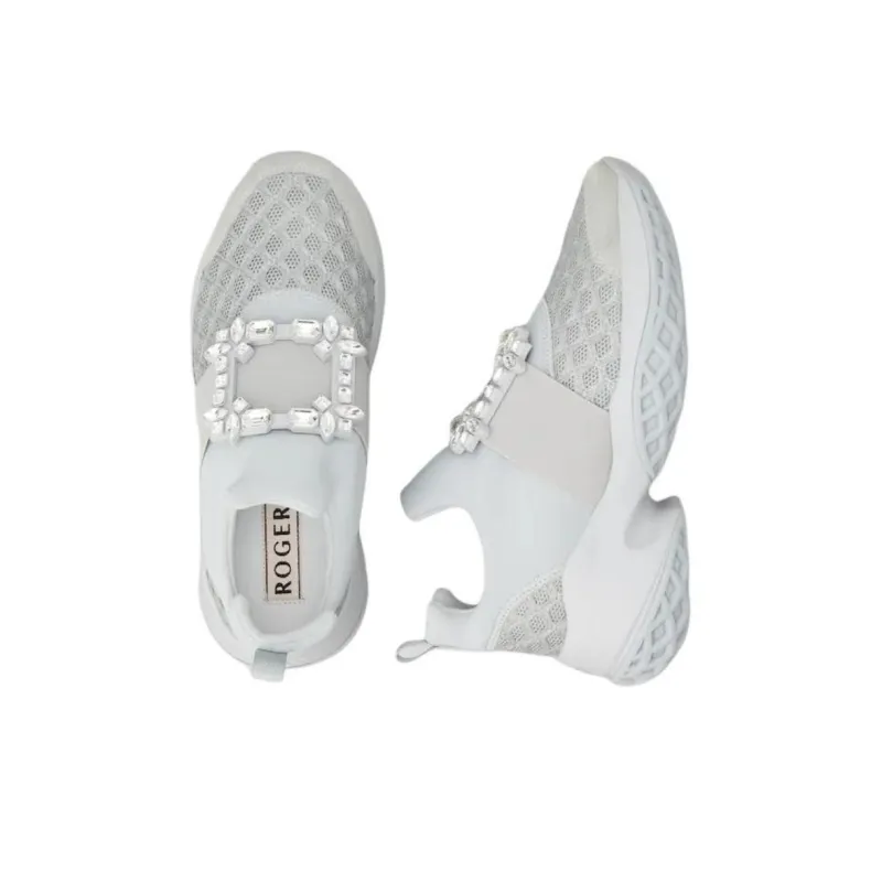 Roger Vivier Viv' Run Low Top Casual Shoes Women's Gray-4