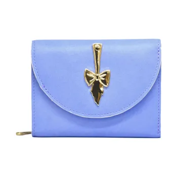 Disney Cow Leather Wallet Unisex Purple