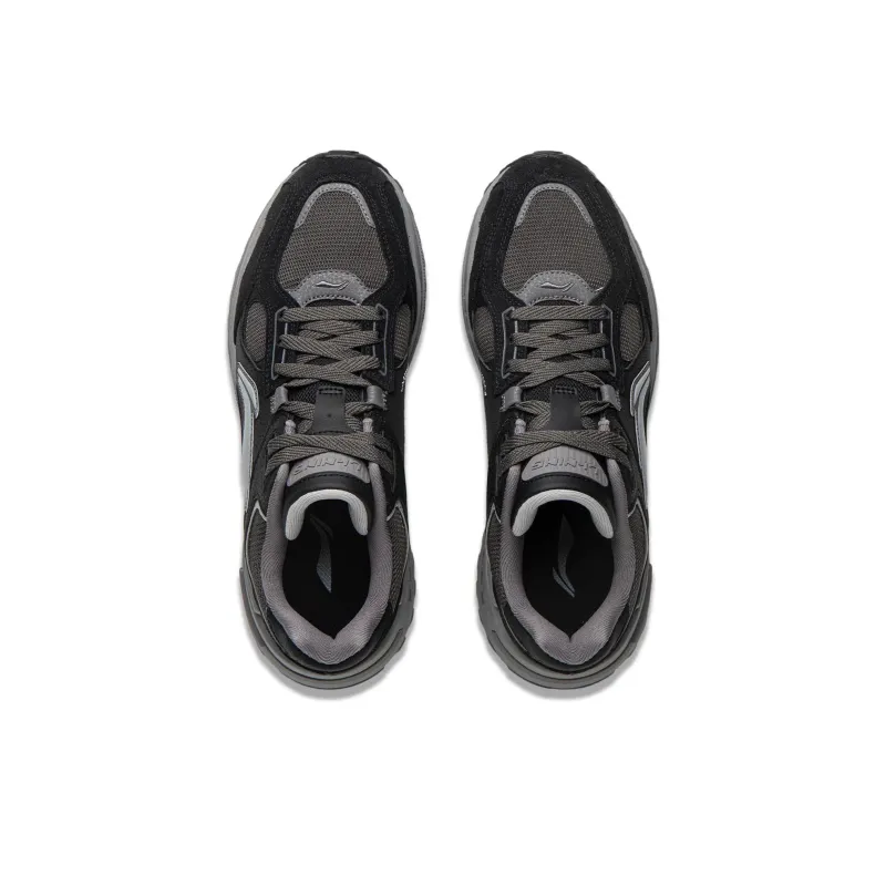 LiNing Wind Rider 2.0 Cushioning Wear Resistant Low Top Casual Shoes Men's Black Gray-3
