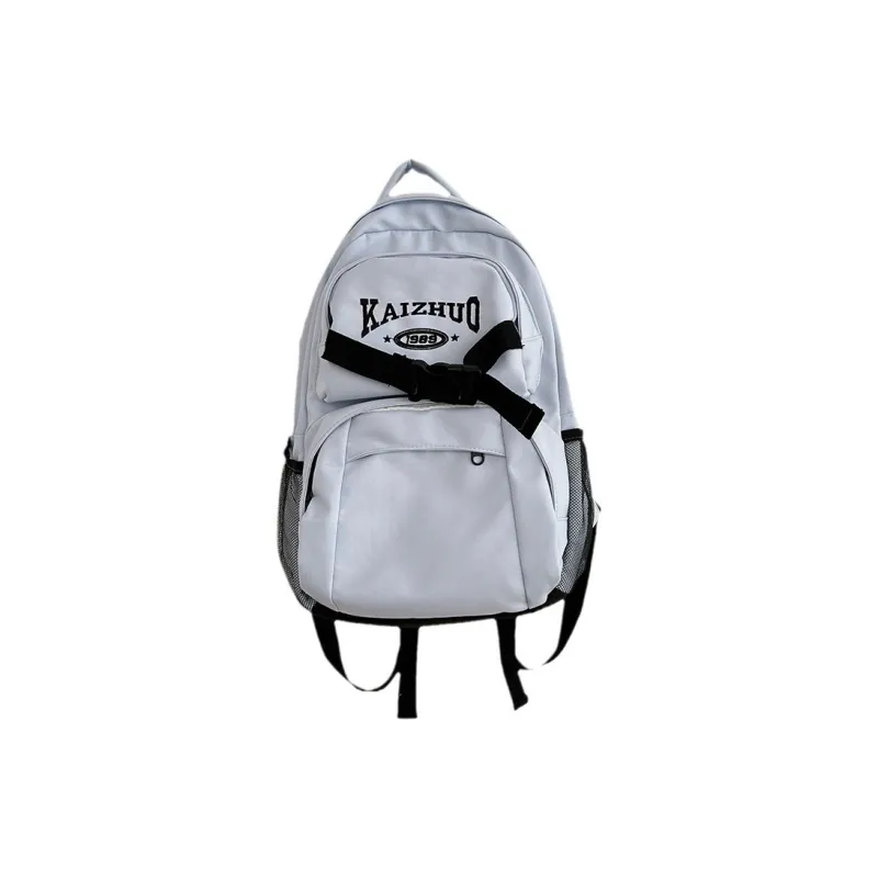 KAKAXI Nylon Backpack Unisex Blue/White/Blue & Green-2