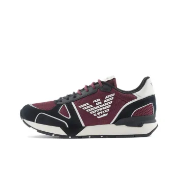 EMPORIO ARMANI Low Top Sports Casual Shoes Men's Black Red