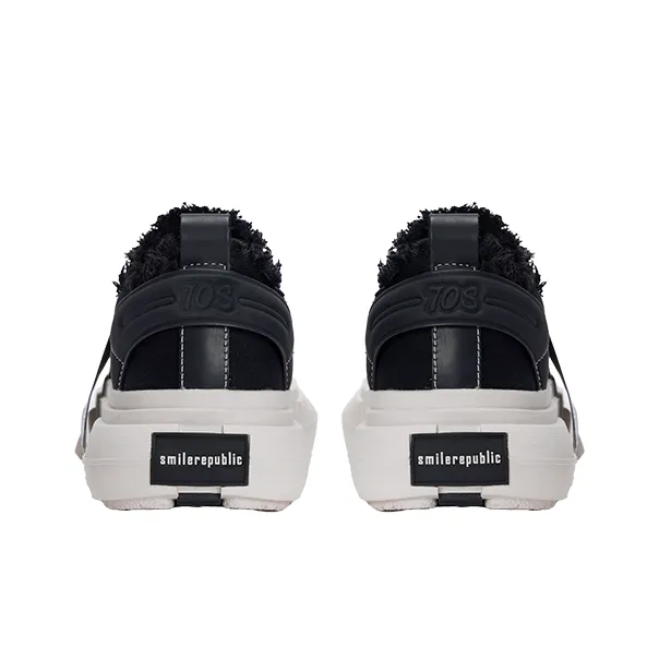 SMILEREPUBLIC Low Top Canvas Shoes Unisex Black-5