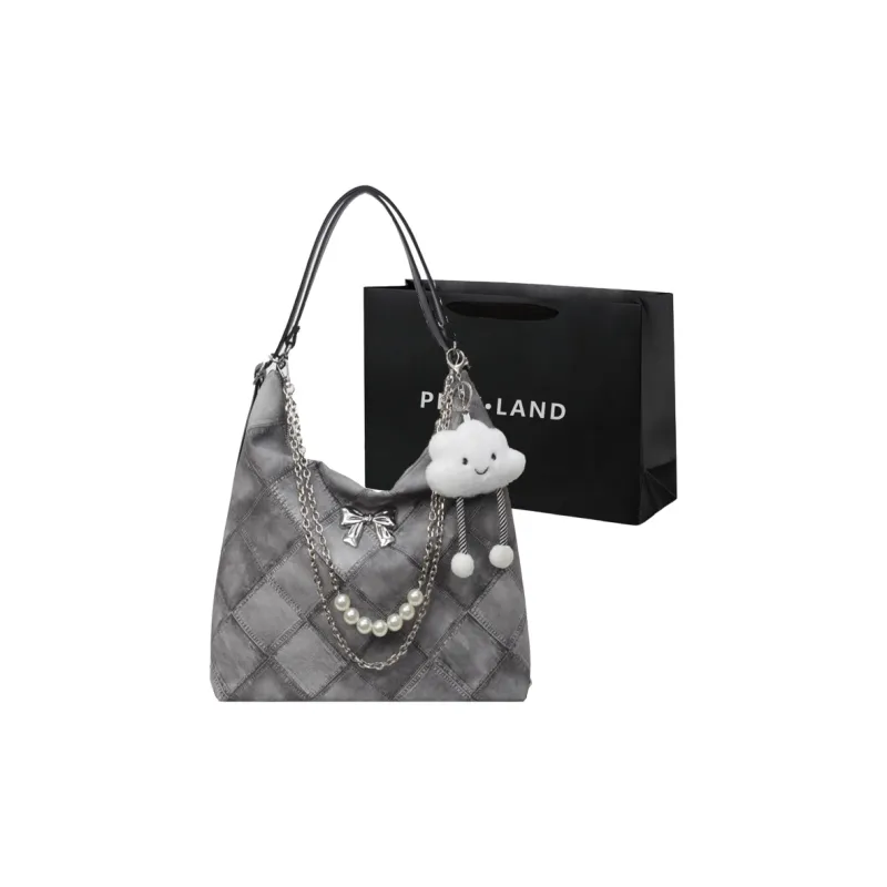 PINK·LAND PU Crossbody Bag Shoulder Bag Women's Dark Tea/Blue/Ecru/Pink-0