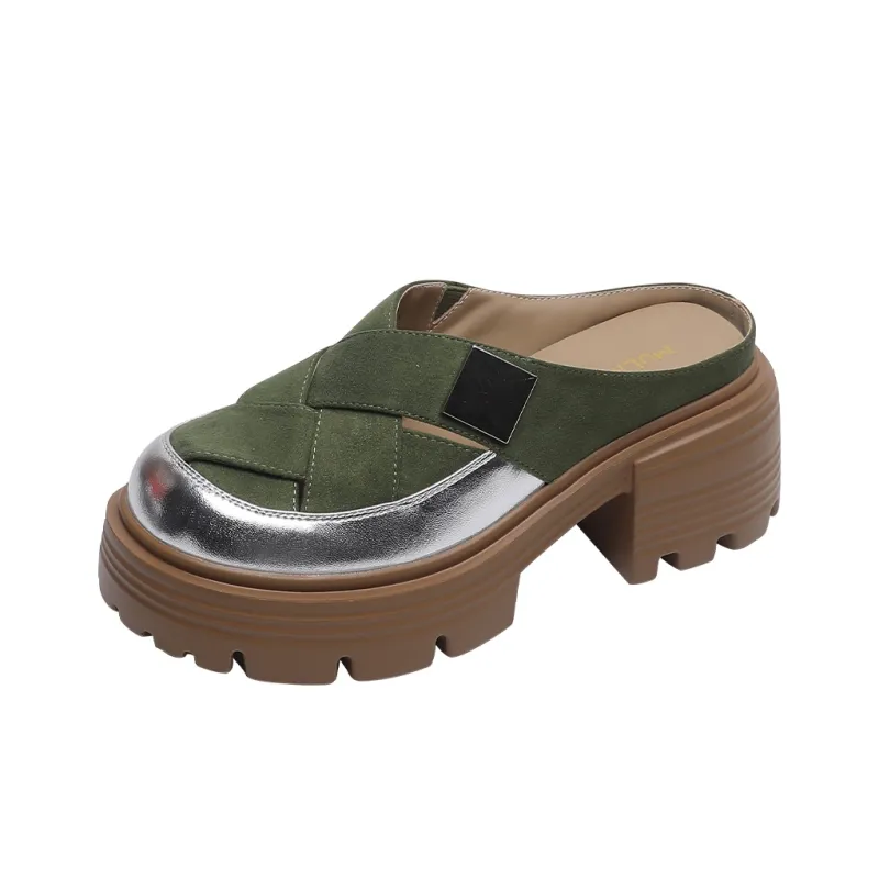 Mulinsen Stitched Woven Abrasion Resistant Slip Resistant Wrap toe Slippers Women's-0