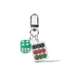 Silver Buckle Nine-Tube Green Dice Keychain