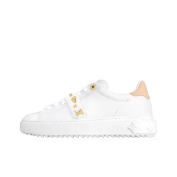 LOUIS VUITTON Time Out Low Top Skateboard Shoes Women's White