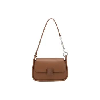 DAPHNE PVC Shoulder Bag, Crossbody Bag Medium Size Women's Brown
