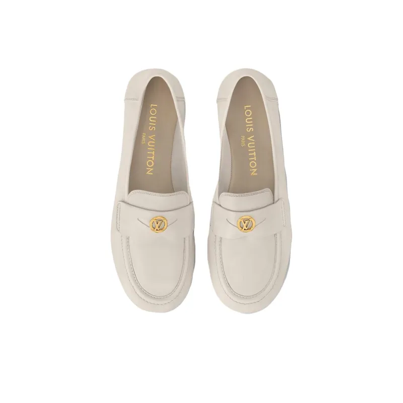 LOUIS VUITTON Soho Loafers Women's Ecru-4