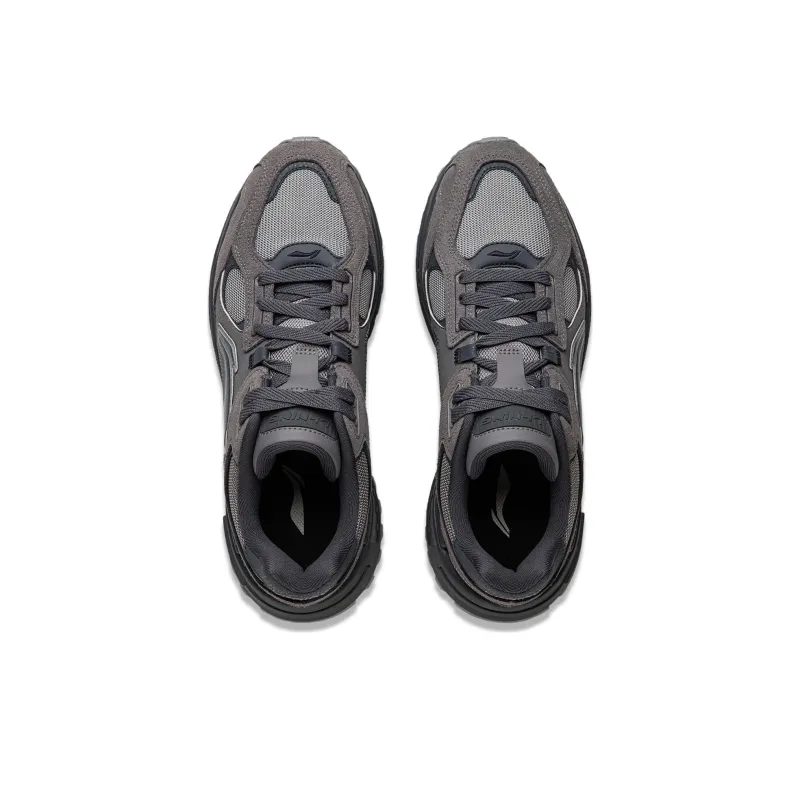 LiNing Wind Rider 2.0 Cushioning Wear-Resistant Low-Top Casual Shoes Men's Gray-3