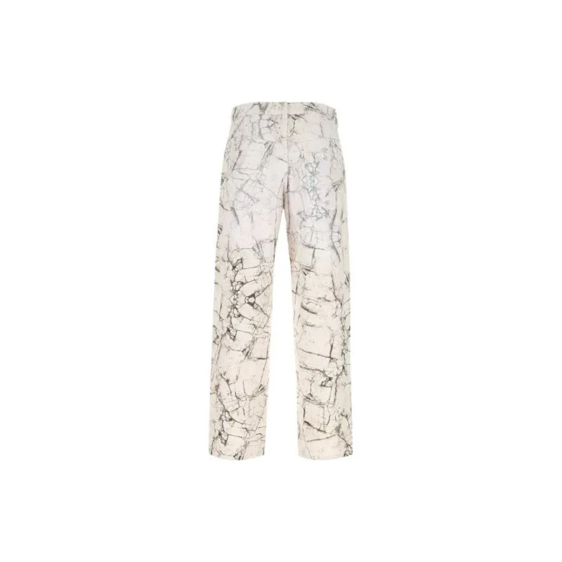 ISABEL MARANT Cracked effect Straight Trousers-1