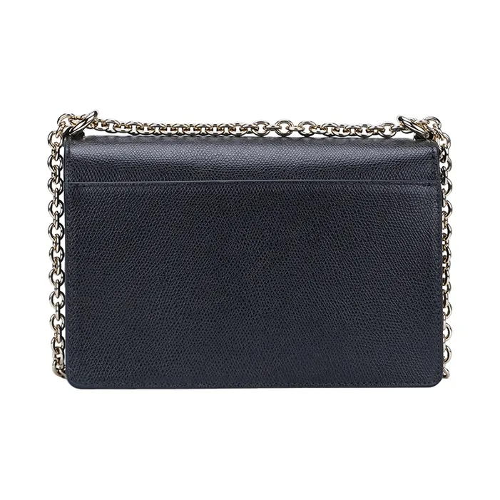 Furla 1927 Collection Leather Shoulder Bag Mini Women's Navy Blue-3