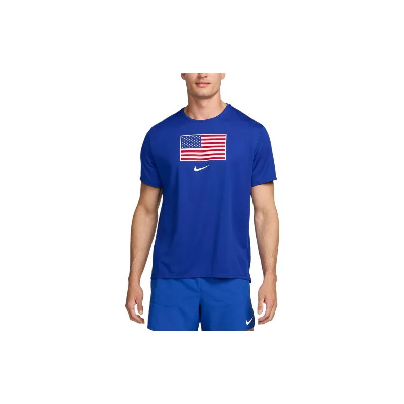 Nike Dri-FIT USA Miler Running T-shirt 'Royal Blue-2