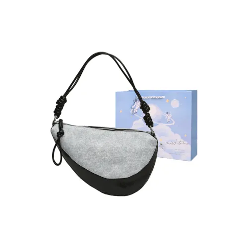 Duoluplo Doron Paul PU Shoulder Bag Regular Women's Denim Black/Denim Silver/Denim Brown