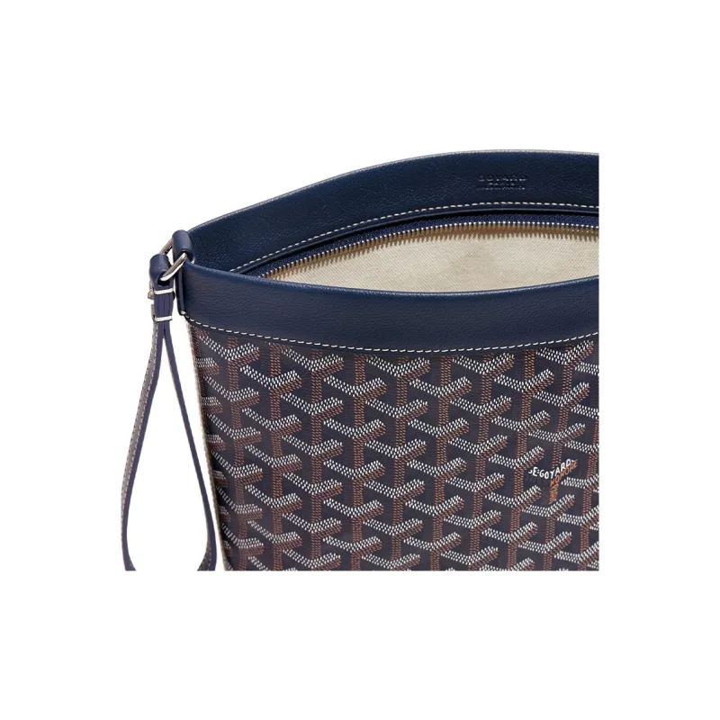 GOYARD Canvas With Calfskin Dog's Teeth Toiletry Bags Storage Bags Clutches Unisex Navy-3