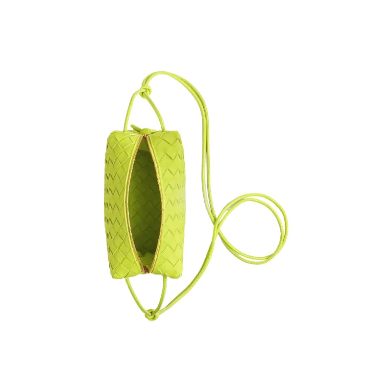 Bottega Veneta Loop Small Intreccio Acid Kiwi-2