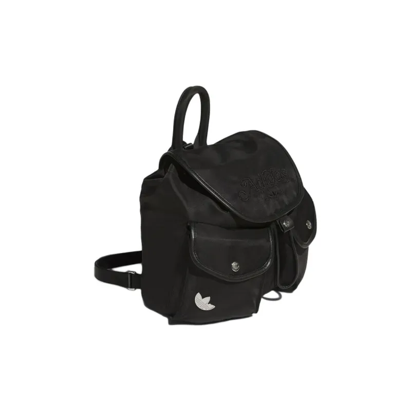 Adidas Originals Recycled Polyamide Backpack Medium Size Unisex Black-1