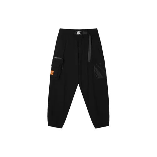 MIND ERROR Cargo Pants Unisex Black