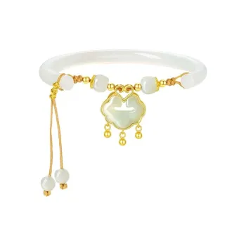 Hkgd Hetian Jade Bangles Women's Green Jade