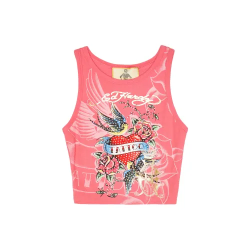 Ed Hardy Tank Tops Women's Camellia Rose