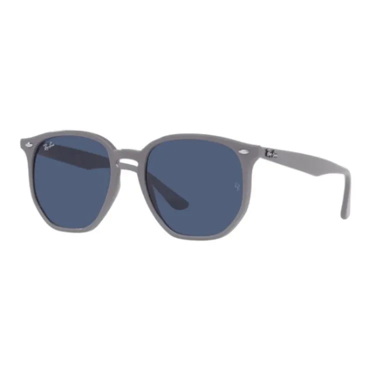 RayBan Plastic Irregular Shape Sunglasses Unisex Gray-0