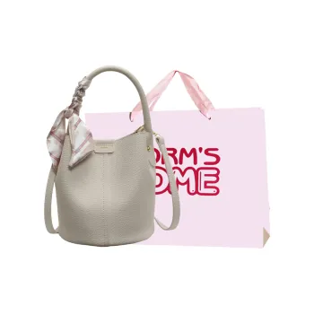 Worm's Home PU Crossbody One Shoulder Handbag Regular Women's Ecru/Black/Khaki/Coffee