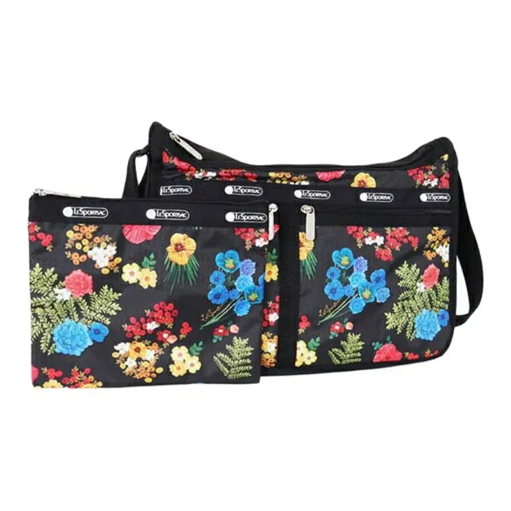 LeSportsac Polyester Crossbody Bag Shoulder Bag Women's Black & Multicolor-1