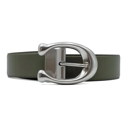 COACH Minimalist Style Casual Fashion Pin Buckle Leather Belts Men's Width  3.5cm