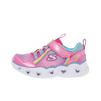 Skechers Heart Lights Slip-Resistant Low-Top Casual Shoes Women's Pink