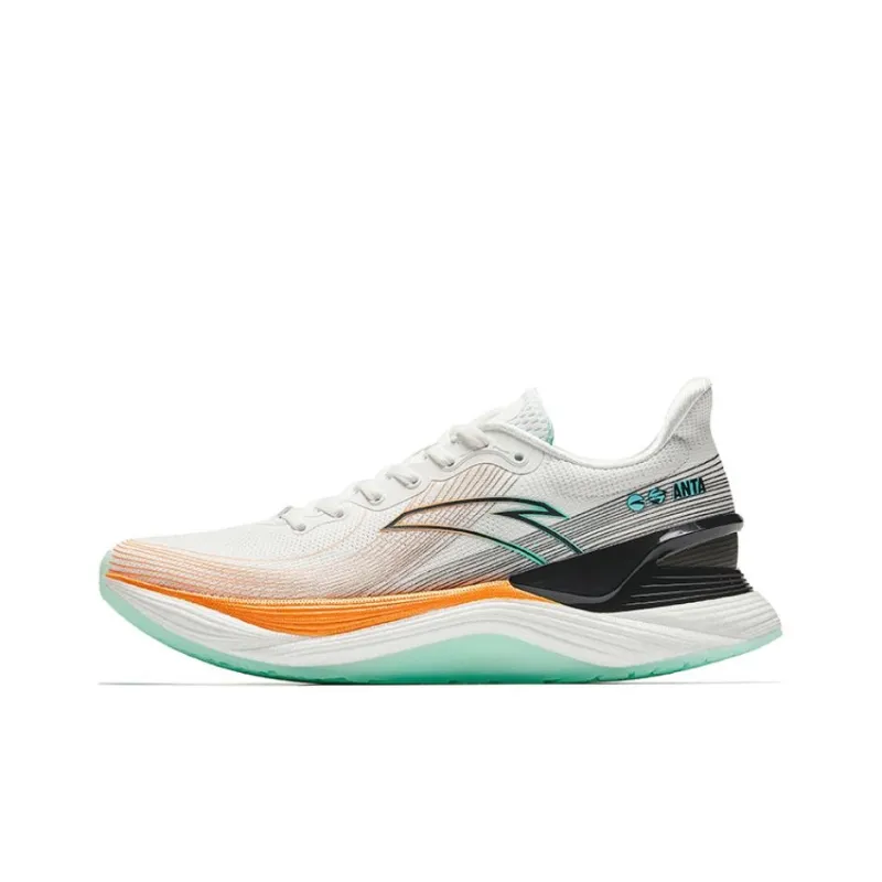 Anta Chuang 2.0 Pro Anti-Slip Wear-Resistant Low-Top Casual Running Shoes Men's White Orange Black-0