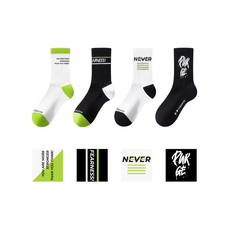 Crabsecret Battle Armor Series Mid-Calf Socks Men's 4 Pack-22