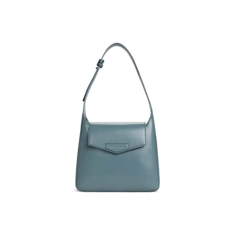 CHARLES&KEITH PU Shoulder Bag Women's Noir Black/Oat/Slate Blue Gray Blue-10