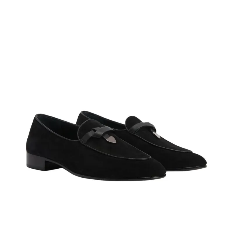 Giuseppe Zanotti Ewerton Almond toe Suede Loafers-2