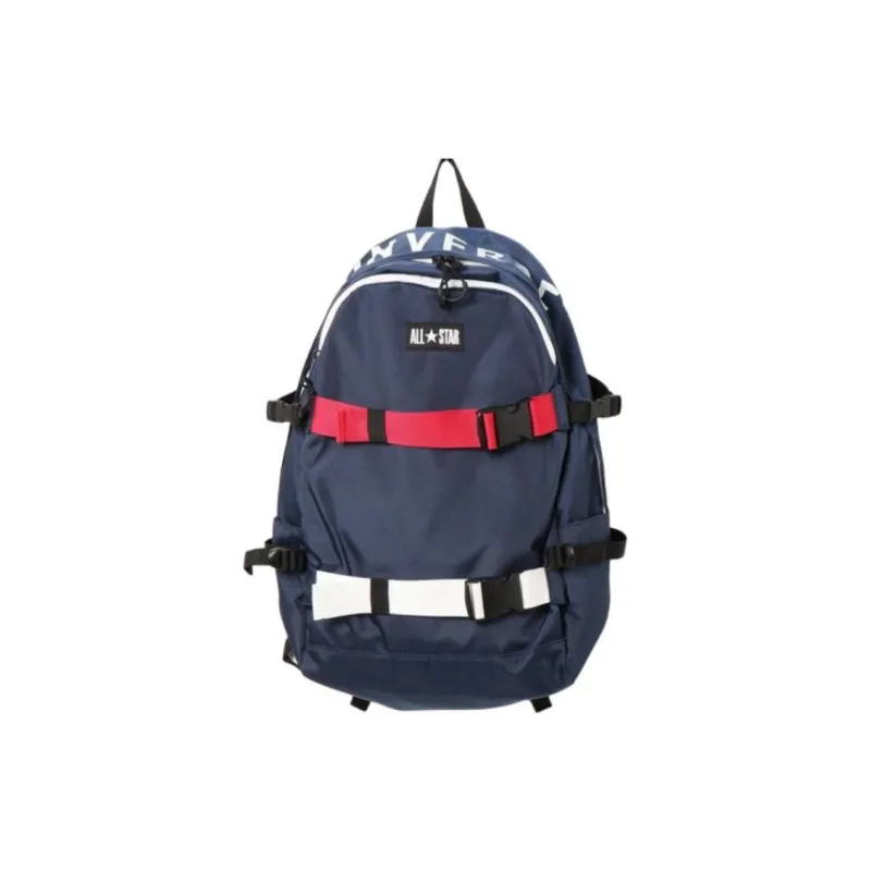Converse Polyester Backpack Regular Unisex Black/Marine Blue/Red-3