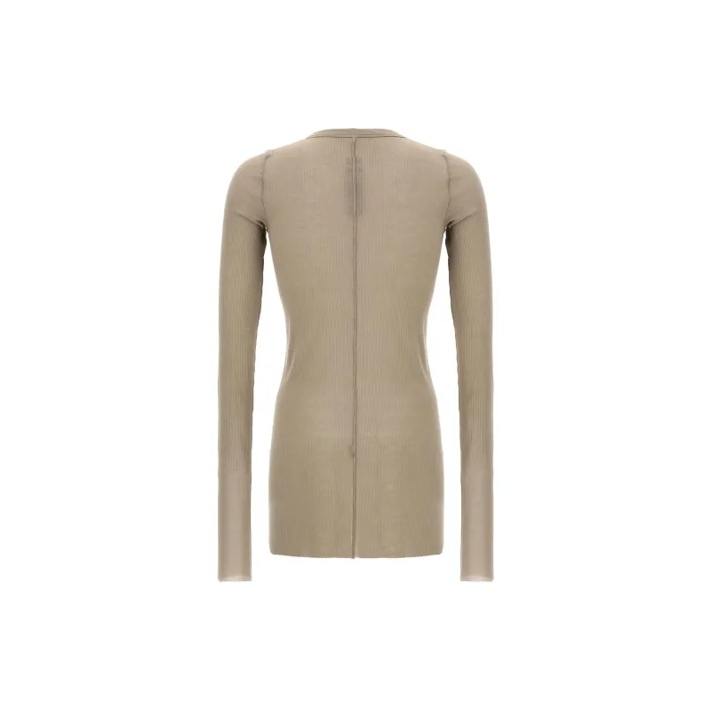 RICK OWENS Ribbed Long-Sleeved T-Shirt-1