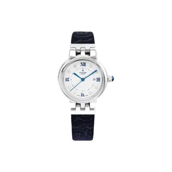 TUDOR Rose Collection Automatic Mechanical Movement Women's Watch Watch 30mm White Dial Steel Case Fabric Strap