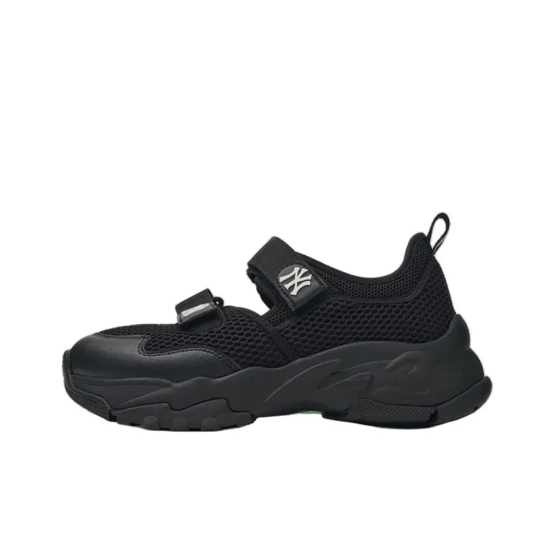 MLB New York Yankees Abrasion Resistant Low Top Casual Shoes Unisex Black-0