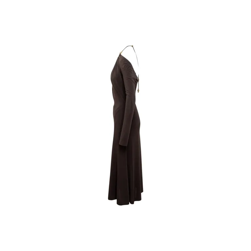 Ferragamo Long Crepe Dress-2