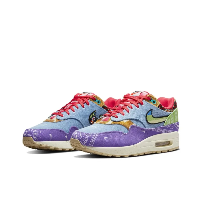 Concepts X Nike Air Max 1 Running Shoes Unisex Low-Top Purple/Blue/Red/Green-3