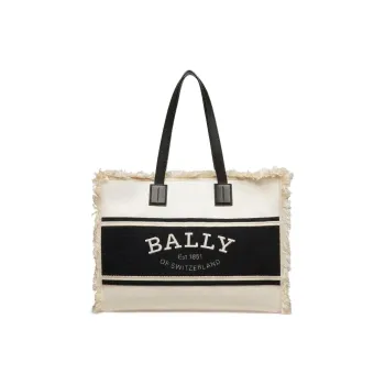 BALLY Canvas With Leather Canvas Bag, Tote Bag, Shopping Bag, Handbag, Shoulder Bag Women's